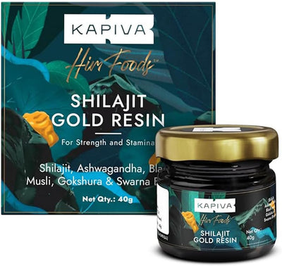 Kapiva Shilajit Gold Resin - Ayurvedic 24K Gold-Infused - 40g