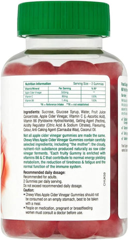 Chewy Vites Superfoods Apple Cider Vinegar Gummies - 500mg, 60 Pack - Image 3
