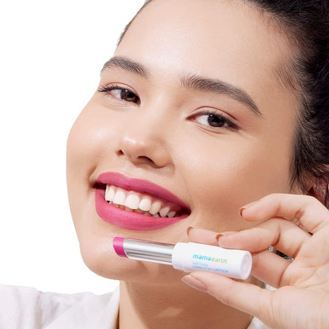 Mamaearth Soft Matte Long Stay Lipstick - Mulberry Pink, Jojoba Oil & Vitamin E, 3.5g - Image 4