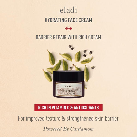 Kama Ayurveda Eladi Hydrating Face Cream with Rose & Jasmine Oils - 50g - Image 2
