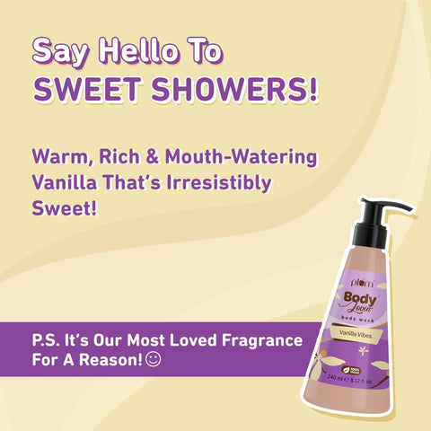 Plum BodyLovin' Vanilla Vibes Body Wash - Sulphate & Paraben Free, 240ml - Image 3