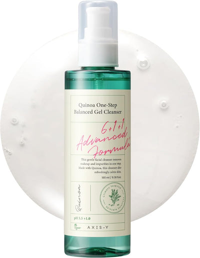 AXIS-Y Quinoa One-Step Balanced Gel Cleanser - Gentle, Soothing with Centella & Green Tea - 180ml