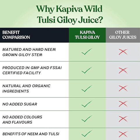 Kapiva Wild Tulsi Giloy Juice 1L