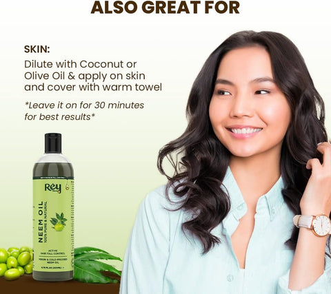 ReyNaturals Cold-Pressed Neem Oil for Hair and Skin - 200ml - Image 8