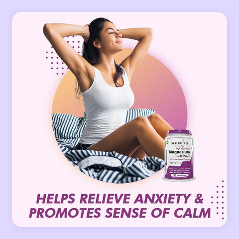 HealthyHey Nutrition Magnesium Glycinate - High Absorption, 550mg - 120 Capsules - Image 5