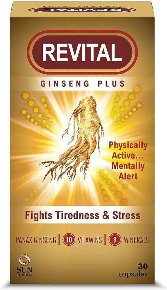 Revital Ginseng Plus Vitamins & Minerals Capsules - 30 Count