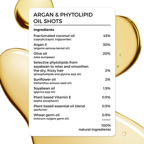 Brillaire Argan & Phytolipid Oil Shots - Natural Hair Treatment, No Chemicals, 8x6ml - Image 2
