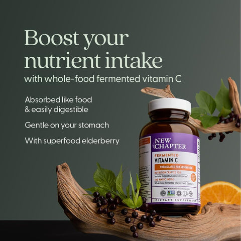 New Chapter Vitamin C + Elderberry - Fermented Capsules, 60 Count - Image 3