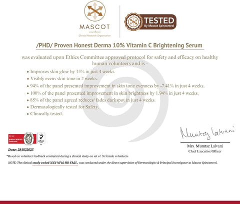 PHD 10% Vitamin C Brightening Face Serum - Antioxidant Blend, 30ml - Image 7