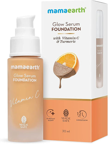 Mamaearth Glow Serum Foundation - Vitamin C, Nude Glow 30ml - Image 5