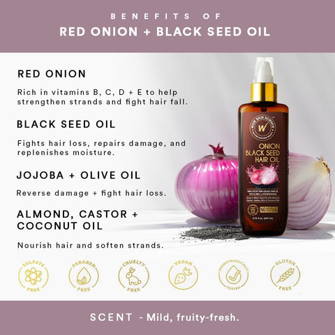 Wow Skin Science Onion Black Seed Hair Oil with Comb - 200ml - Image 7