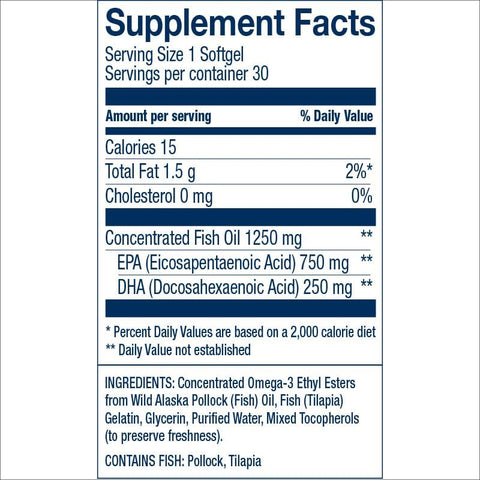 Wiley's Finest Peak EPA Softgels - High Omega-3, 30 Count - Image 2