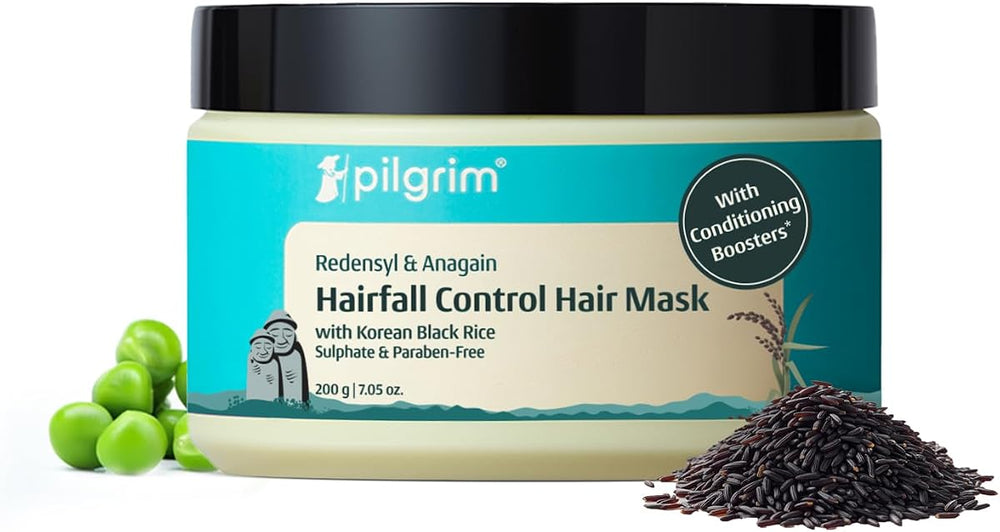 Pilgrim Redensyl & Anagain Hairfall Control Hair Mask with Black Korean Rice - 200ml