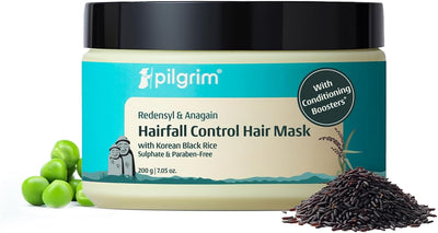 Pilgrim Redensyl & Anagain Hairfall Control Hair Mask with Black Korean Rice - 200ml