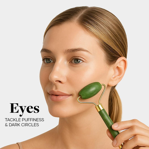 GHC Saturn Jade Roller & Gua Sha Tool - Natural Himalayan Stone, 105g - Image 7