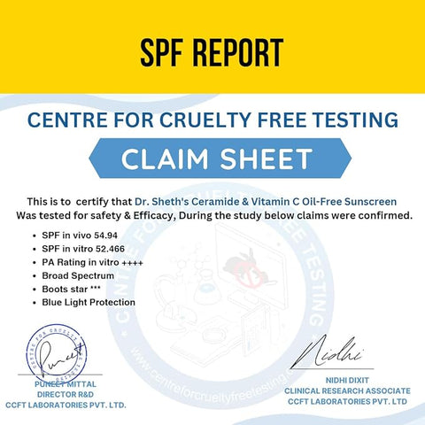 Dr. Sheth'S Ceramide & Vitamin C Oil Free Sunscreen 50G