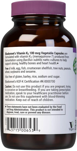 BlueBonnet Vitamin K2 - 100 mcg Capsules