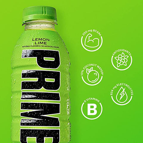 Prime Hydration Drink Sports Beverage LEMON LIME 16.9 Fl Oz