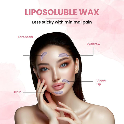 UrbanYog Brazilian Face Wax - Liposoluble, All Skin Types - 100g - Image 2