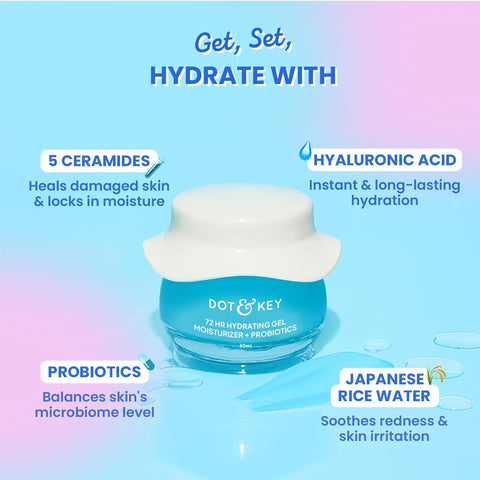 Dot & Key 72Hr Hydrating Gel with Probiotics - 60ml - Image 3