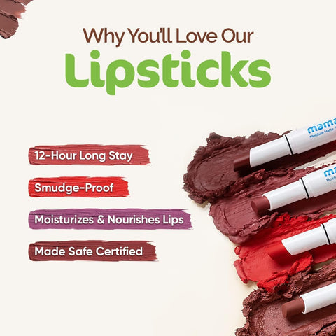 Mamaearth Moisture Matte Longstay Lipstick with Avocado Oil & Vitamin E - Pink Tulip, 2g - Image 2