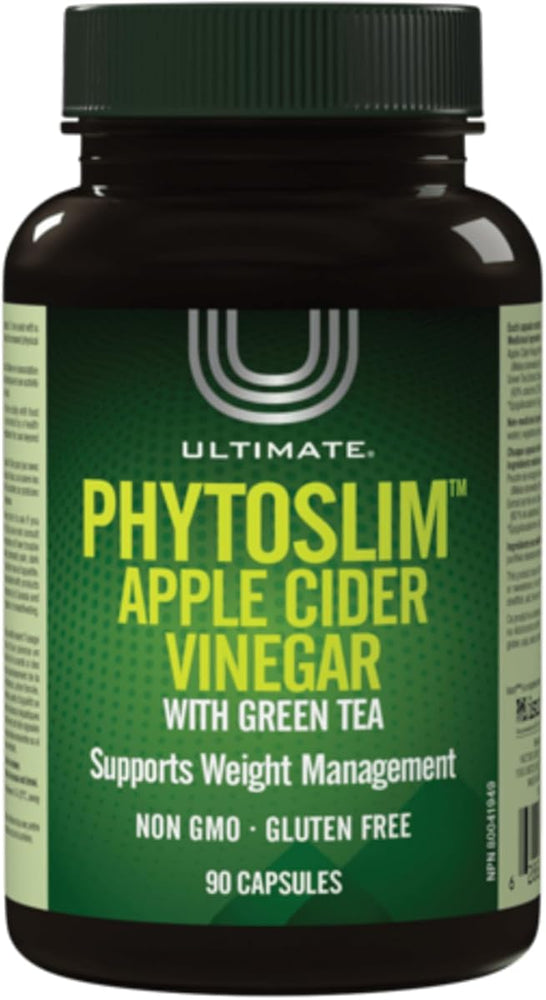 Ultimate Phytoslim Apple Cider Vinegar with Green Tea - Herbal Supplement, 60 Capsules