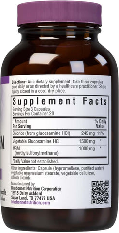 BlueBonnet VEG. GLUCOSAMINE MSM 60S