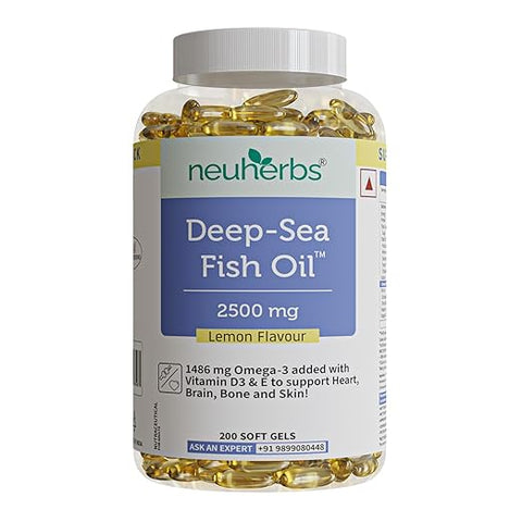 Neuherbs Deep-Sea Fish Oil Lemon Flavour Softgels 200