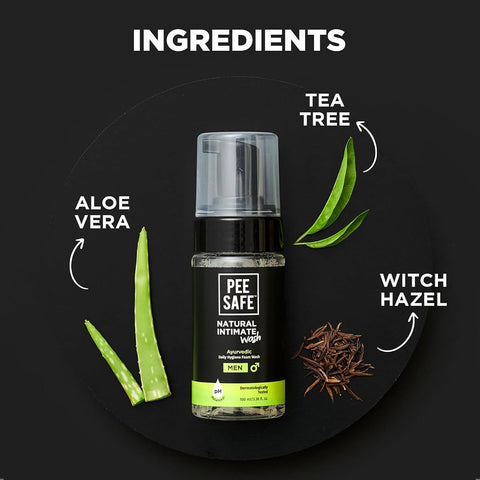 Pee Safe Natural Intimate Wash for Men with Tea Tree Oil - 100ml - Image 3