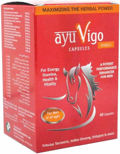 Ayu Ayuvigo Forte Capsules - Herbal Supplement for Men - 60 Capsules