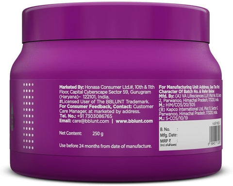 BBlunt Hair Fall Control Hair Mask with Pea Protein & Caffeine - 250g - Image 7