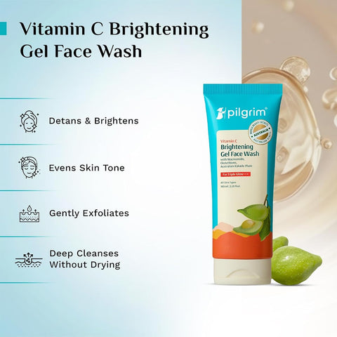 Pilgrim Vitamin C Gel Face Wash with Kakadu Plum & Lime Pearl - 100 ml - Image 3