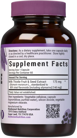 BlueBonnet Milk Thistle Extract - Vegetable Capsules, 60 Count - Image 2