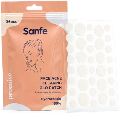 Sanfe Promise Face Acne Pimple Patch - Hydrocolloid Treatment, 36 Patches