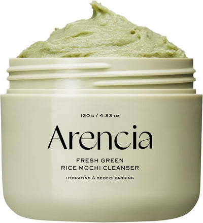 Arencia Fresh Green Rice Mochi Cleanser - Foaming Exfoliating Face Cleanser, 120g