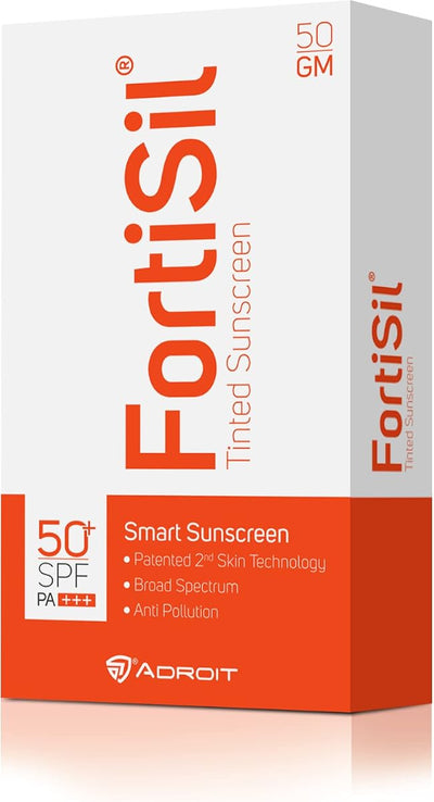Fortisil Tinted Sunscreen SPF 50+ PA+++ with BASF UV Filters, 50g
