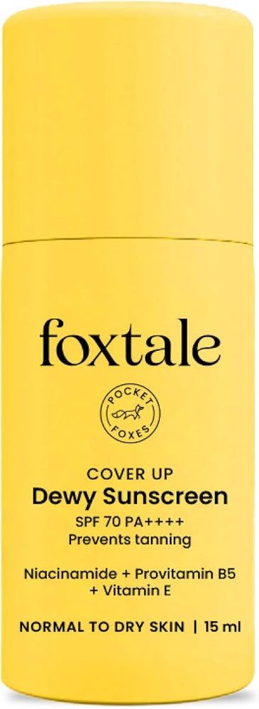 Foxtale Dewy Sunscreen SPF 70 PA++++ - Niacinamide, 15ml