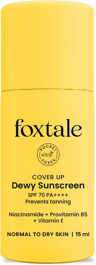 Foxtale Dewy Sunscreen SPF 70 PA++++ - Niacinamide, 15ml