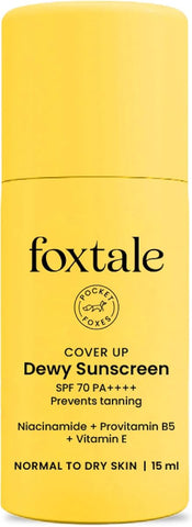 Foxtale Dewy Sunscreen SPF 70 PA++++ - Niacinamide, 15ml