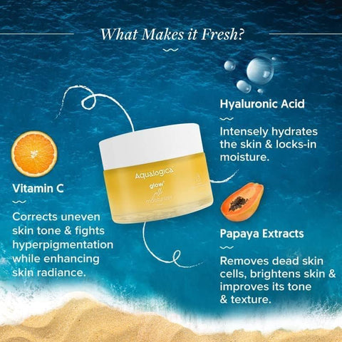 AQUALOGICA Glow+ Jello Moisturiser with Vitamin C & Papaya - 50g - Image 4