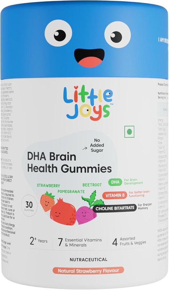 Little Joys DHA Brain Health Gummies 2+ - Strawberry - 30 Pack