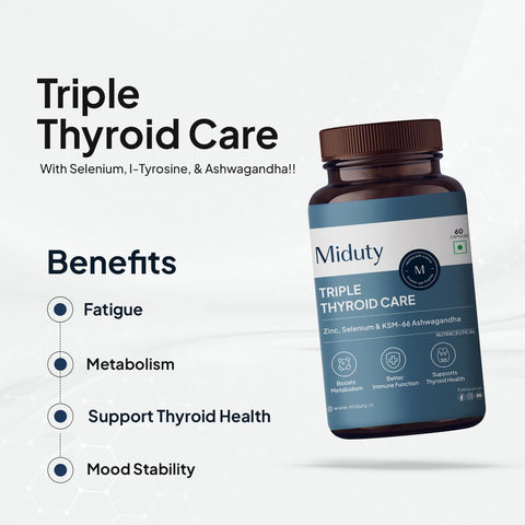 Miduty Triple Thyroid Care Supplement - 60 Capsules