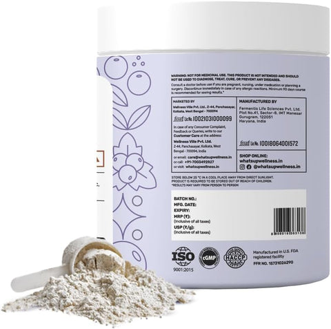 What's Up Anti Acne Collagen Powder - Black Currant Flavour, 200g - Image 2
