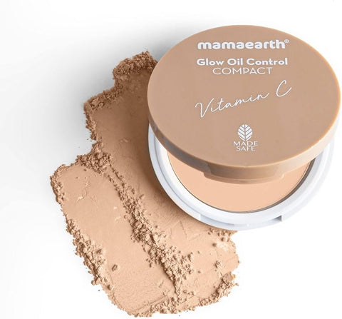 Mamaearth Glow Oil Control Compact with Vitamin C & Turmeric - 9g - Image 2