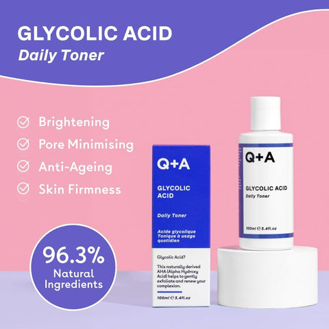 Kuwa Supplements Glycolic Acid Daily Facial Toner with Hyaluronic Acid & Betaine - 100ml - Image 2