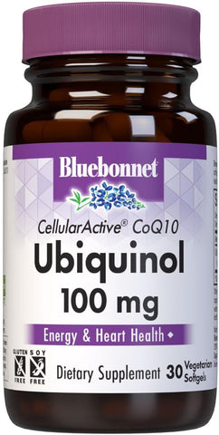 BlueBonnet Ubiquinol - Active CoQ10, 100mg, 30 Vegetarian Softgels