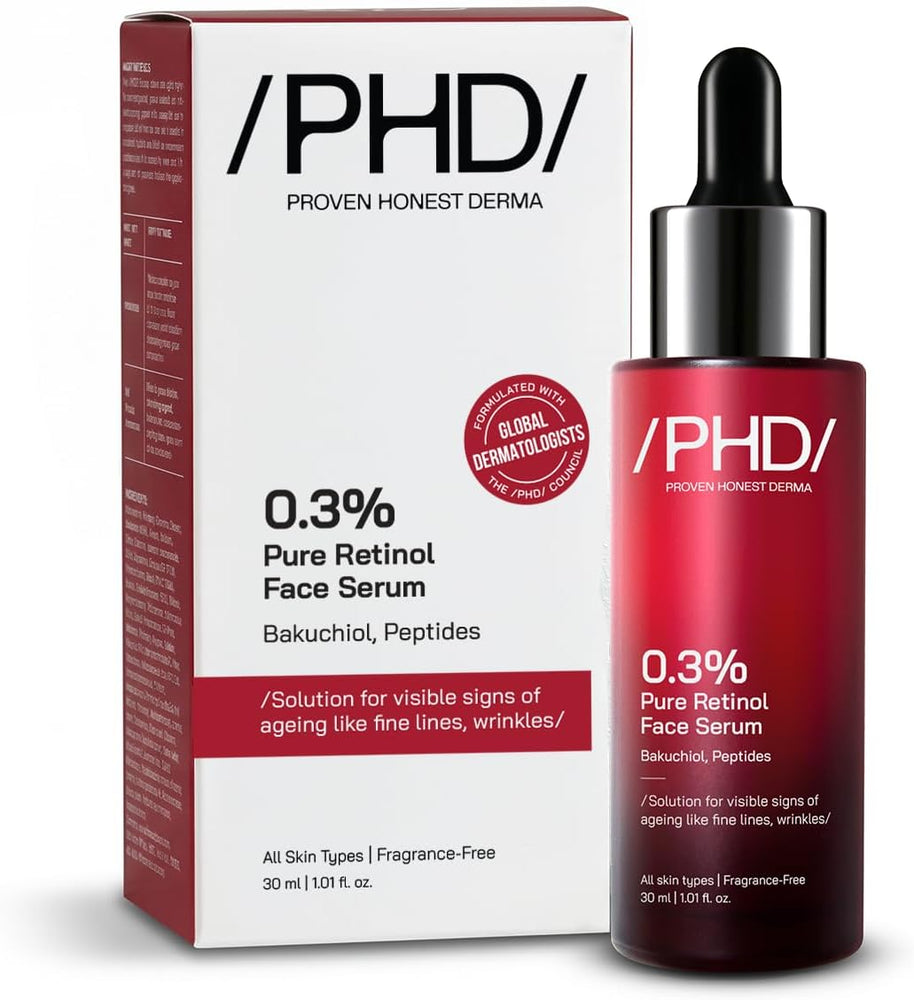 PHD 0.3% Pure Retinol Face Serum with Bakuchiol & Peptides - 30ml