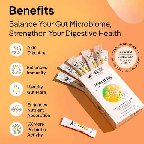 The Good Bug Gut Balance Synbiotic Sticks with Probiotics & Inulin - 30 Pack - Image 3