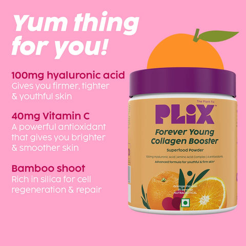 Plix Forever Young Collagen Booster Orange 25 servings