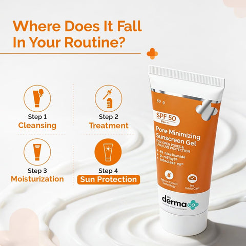 The Derma Co Pore Minimizing Priming Sunscreen SPF 50 with 4% Niacinamide - 50g - Image 5